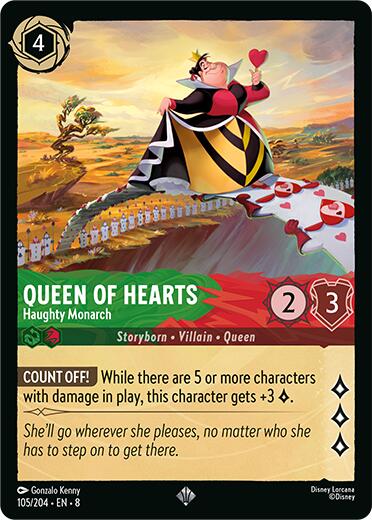 Queen of Hearts - Haughty Monarch (105/204) [Reign of Jafar] | Galactic Gamez