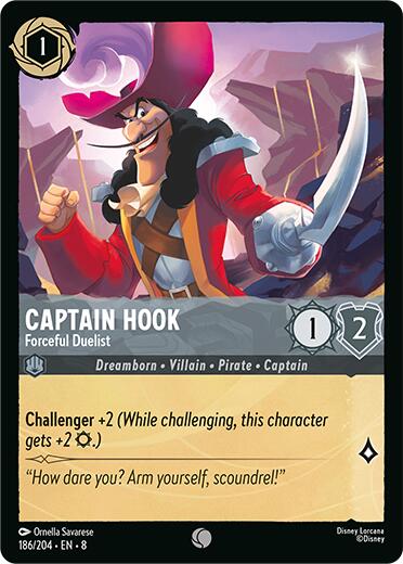 Captain Hook - Forceful Duelist (186/204) [Reign of Jafar] | Galactic Gamez