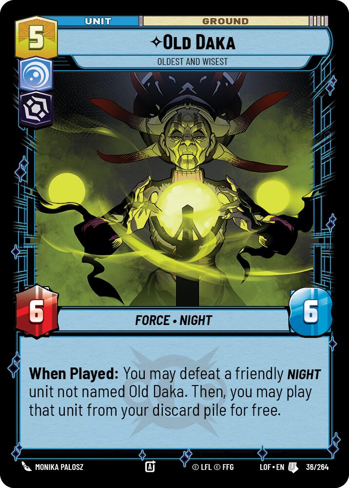 Old Daka - Oldest and Wisest (36/264) (36/264) [Legends of the Force] | Galactic Gamez