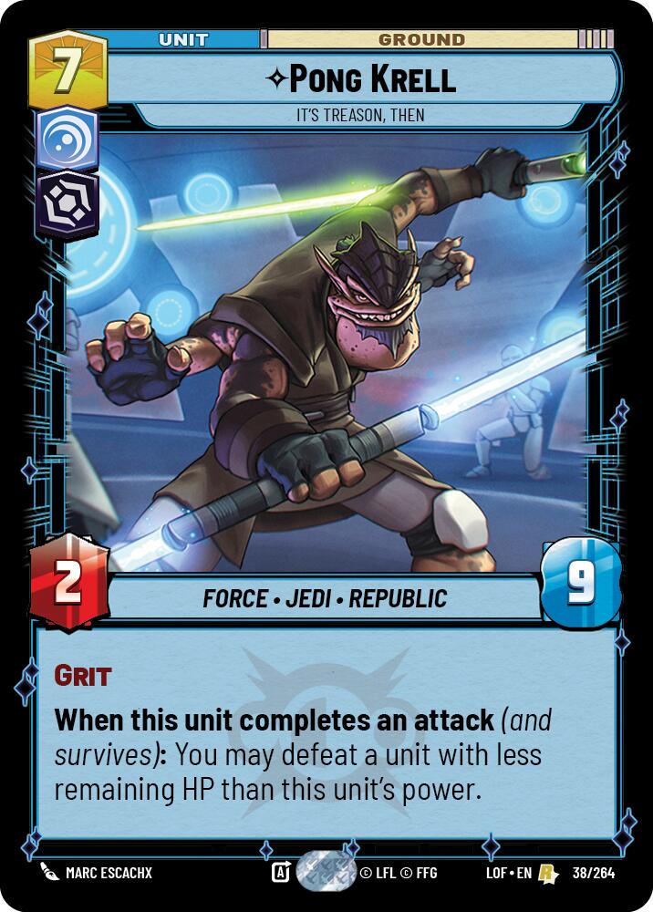 Pong Krell - It's Treason, Then (38/264) (38/264) [Legends of the Force] | Galactic Gamez