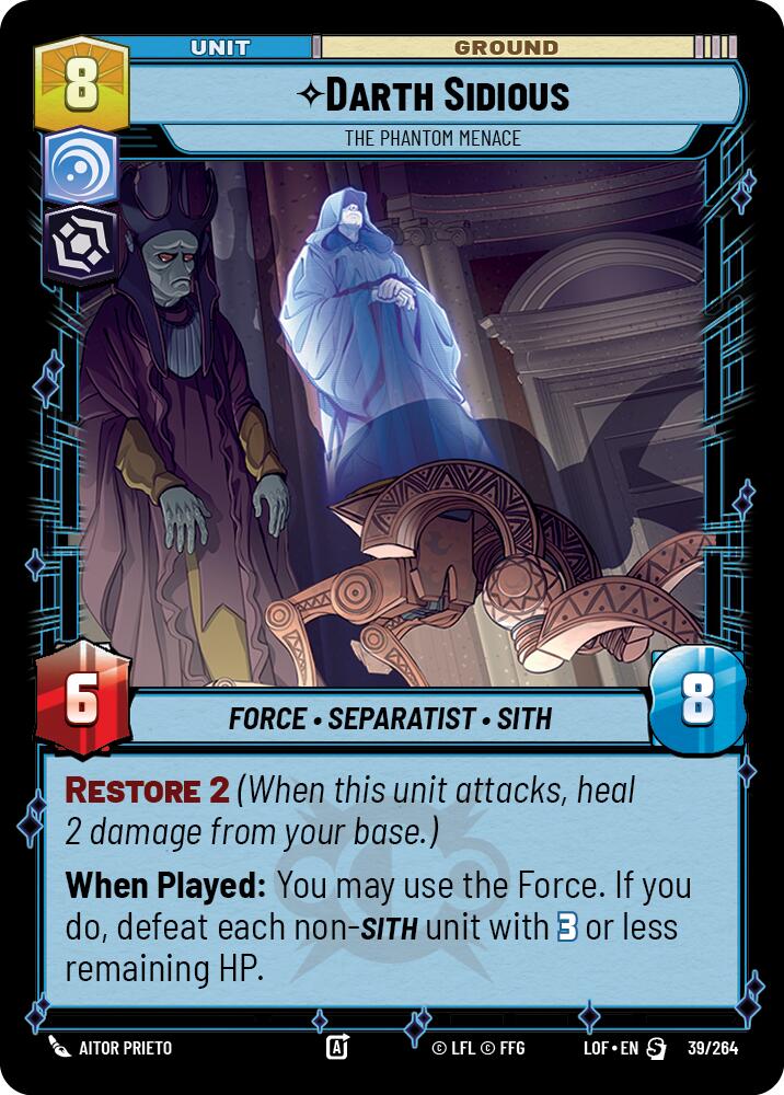 Darth Sidious - The Phantom Menace (39/264) (39/264) [Legends of the Force] | Galactic Gamez