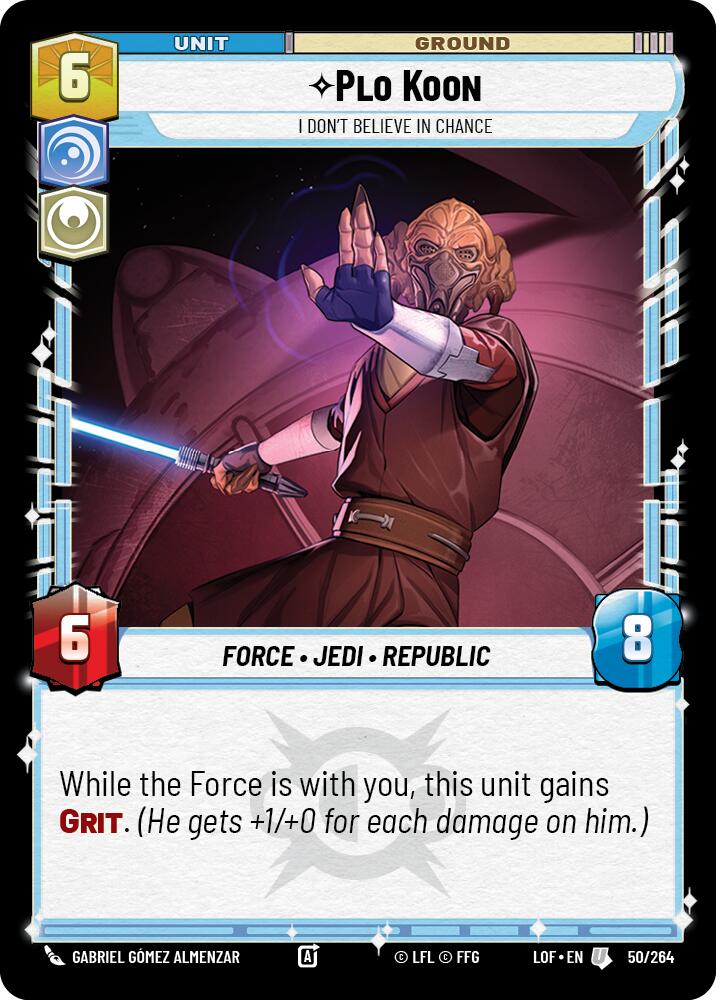 Plo Koon - I Don't Believe in Chance (50/264) (50/264) [Legends of the Force] | Galactic Gamez