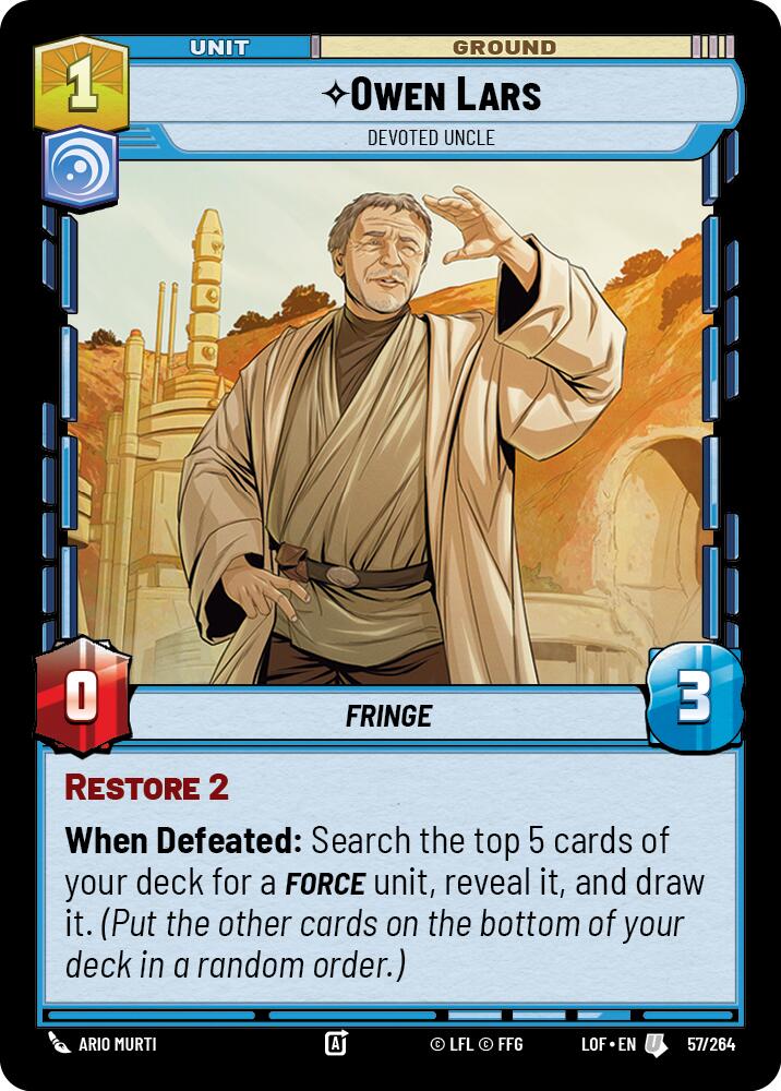 Owen Lars - Devoted Uncle (57/264) (57/264) [Legends of the Force] | Galactic Gamez