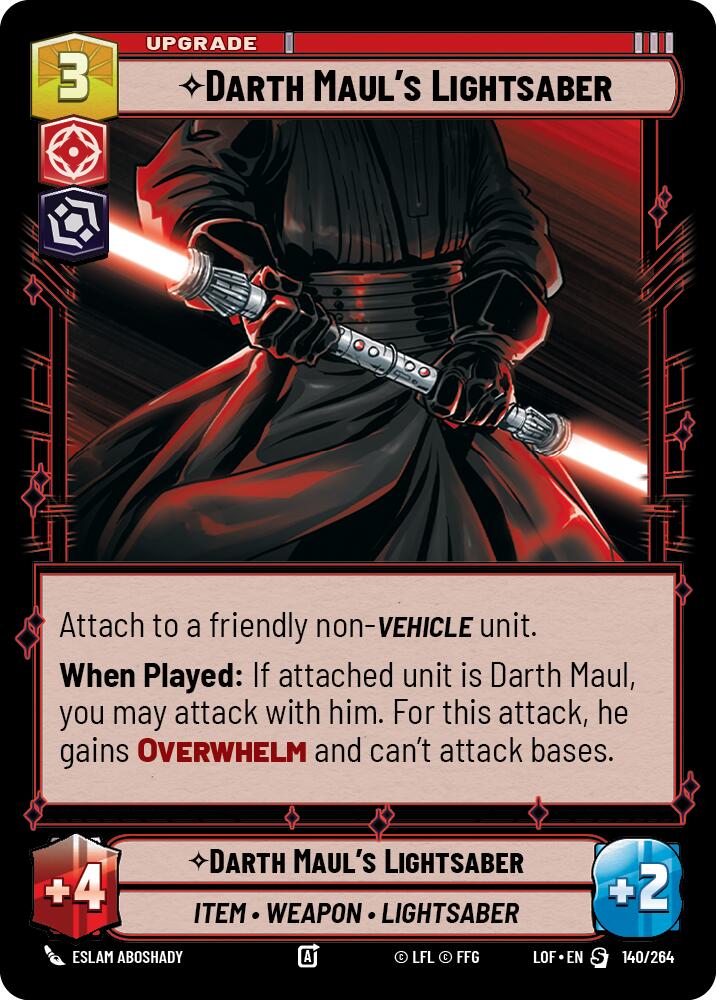 Darth Maul's Lightsaber (140/264) (140/264) [Legends of the Force] | Galactic Gamez
