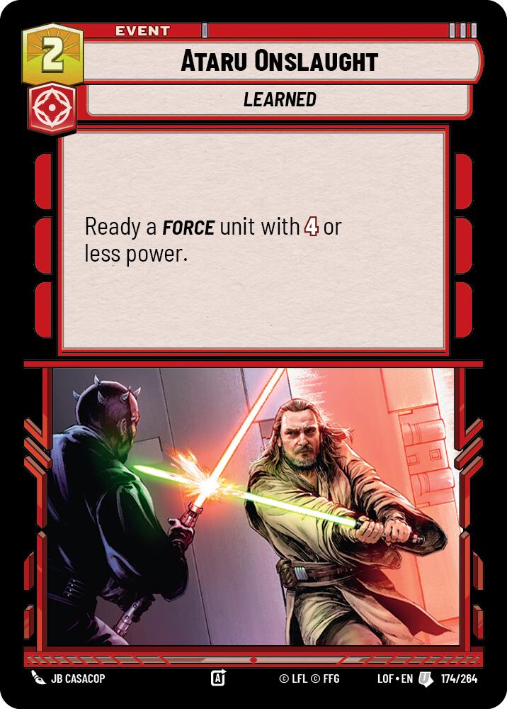 Ataru Onslaught (174/264) (174/264) [Legends of the Force] | Galactic Gamez