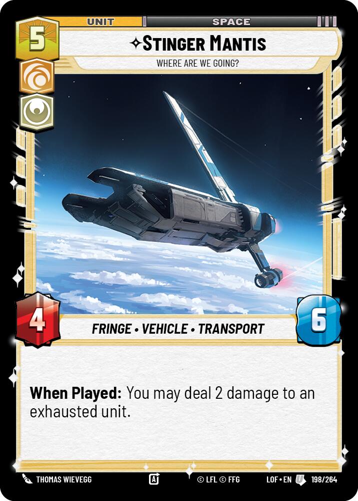 Stinger Mantis - Where Are We Going? (198/264) (198/264) [Legends of the Force] | Galactic Gamez