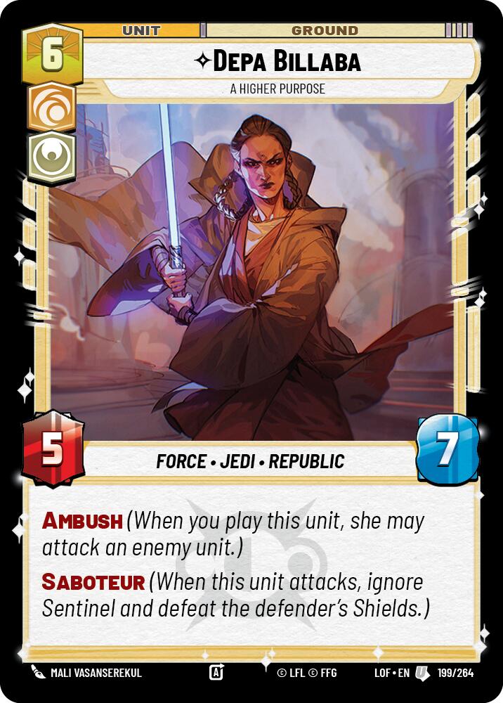 Depa Billaba - A Higher Purpose (199/264) (199/264) [Legends of the Force] | Galactic Gamez