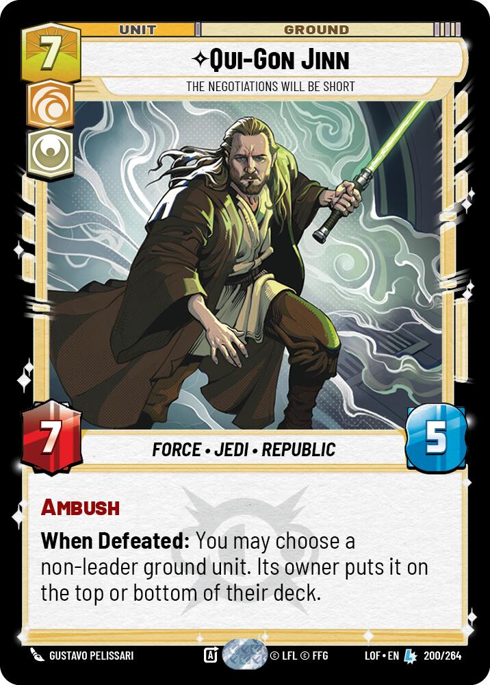 Qui-Gon Jinn - The Negotiations Will Be Short (200/264) (200/264) [Legends of the Force] | Galactic Gamez