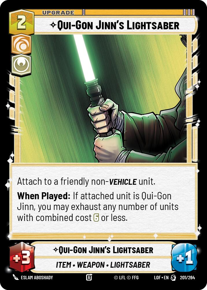 Qui-Gon Jinn's Lightsaber (201/264) (201/264) [Legends of the Force] | Galactic Gamez