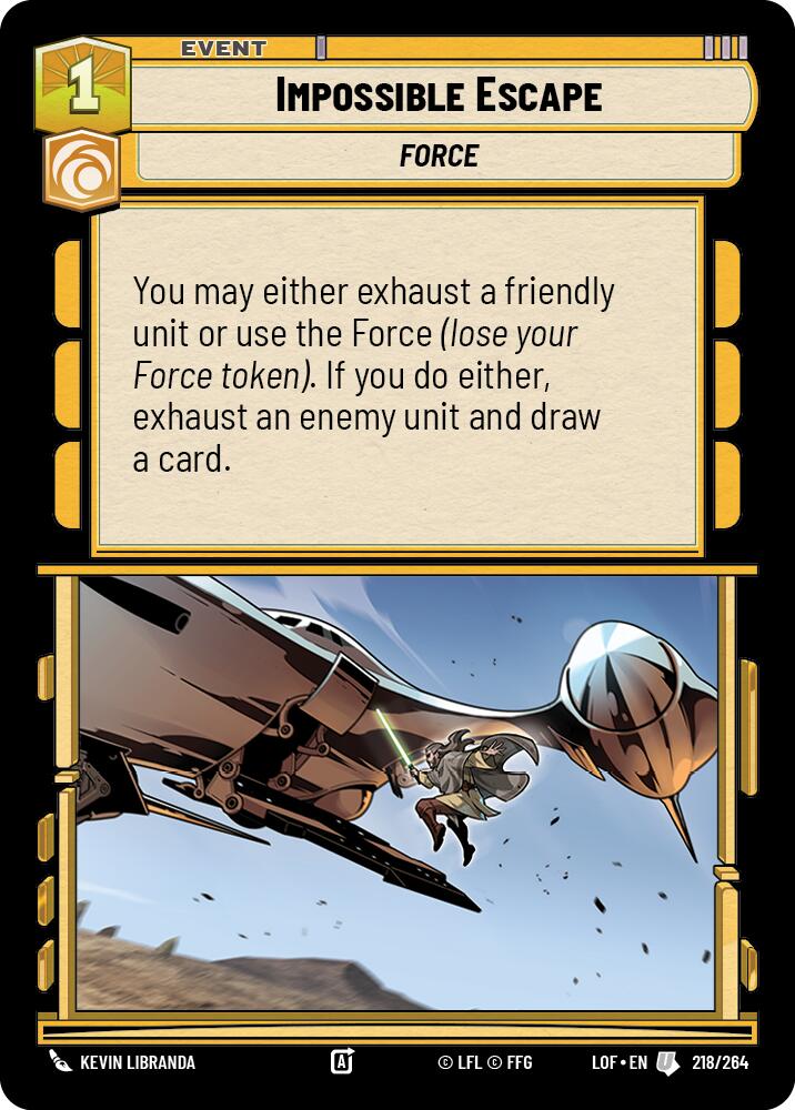 Impossible Escape (218/264) (218/264) [Legends of the Force] | Galactic Gamez