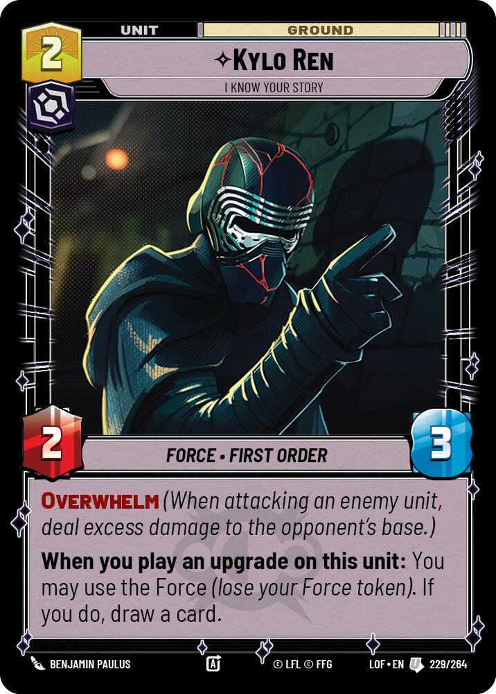 Kylo Ren - I Know Your Story (229/264) (229/264) [Legends of the Force] | Galactic Gamez