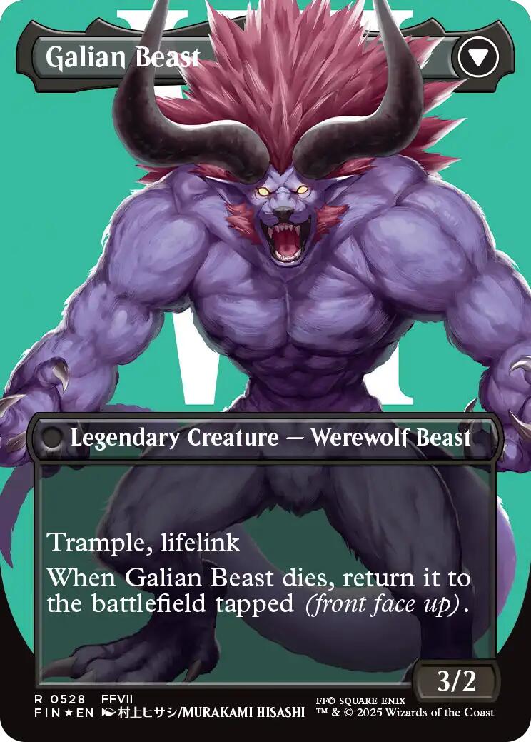 Vincent Valentine // Galian Beast (Borderless) (Surge Foil) [FINAL FANTASY] | Galactic Gamez