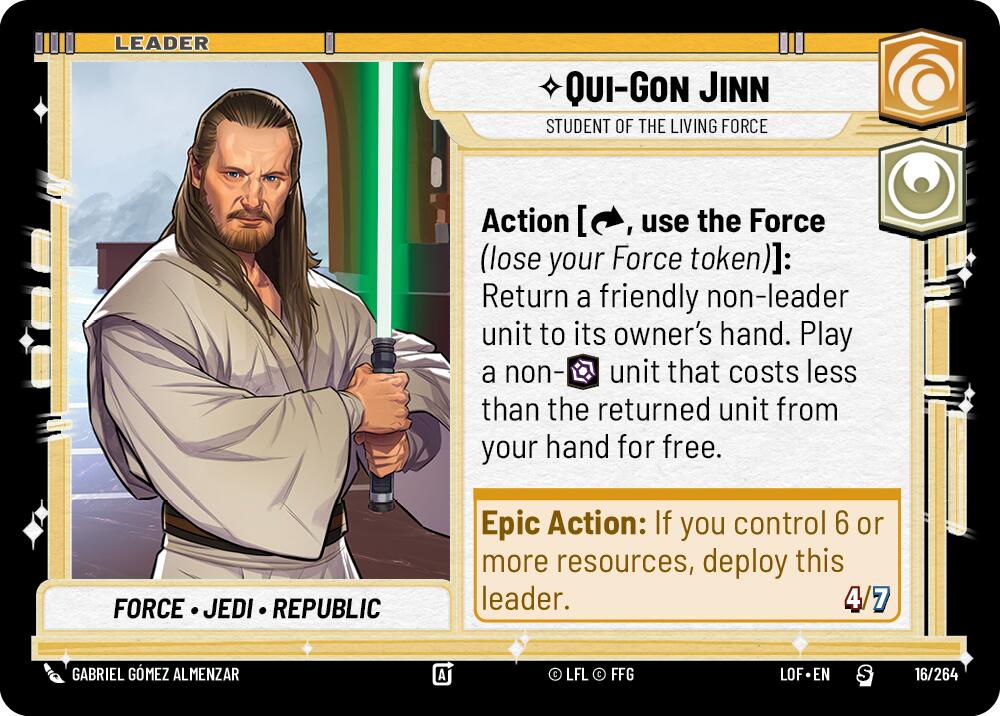 Qui-Gon Jinn - Student of the Living Force (016/264) (016/264) [Legends of the Force] | Galactic Gamez
