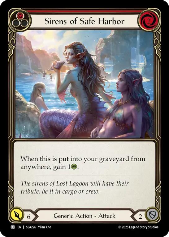 Sirens of Safe Harbor (Red) [SEA226] (High Seas)  Rainbow Foil | Galactic Gamez