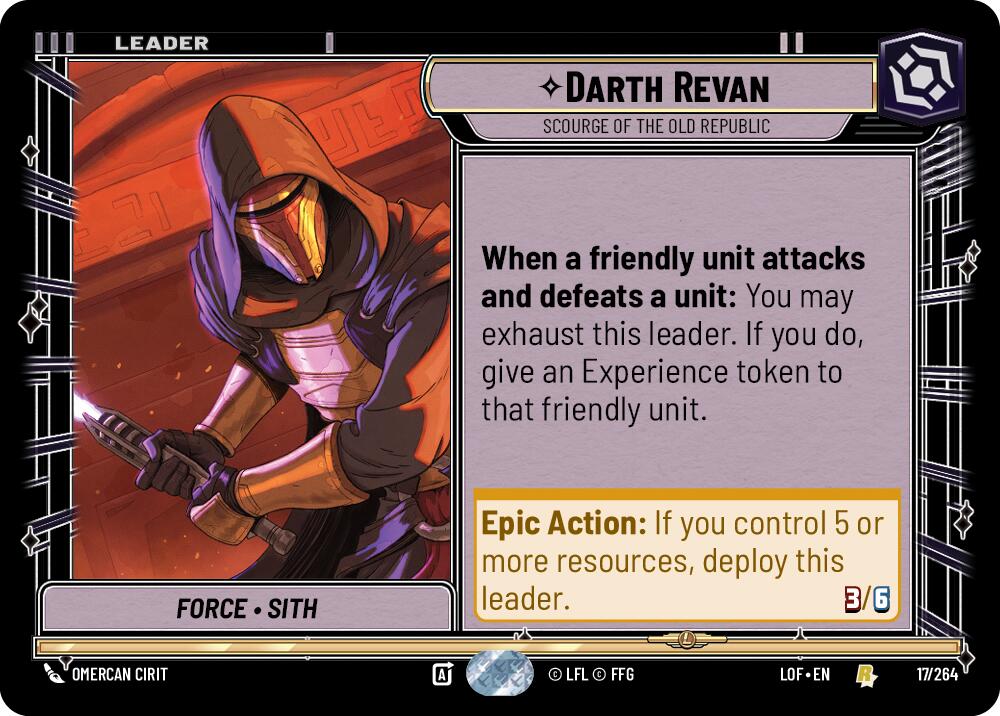 Darth Revan - Scourge of the Old Republic (017/264) (017/264) [Legends of the Force] | Galactic Gamez
