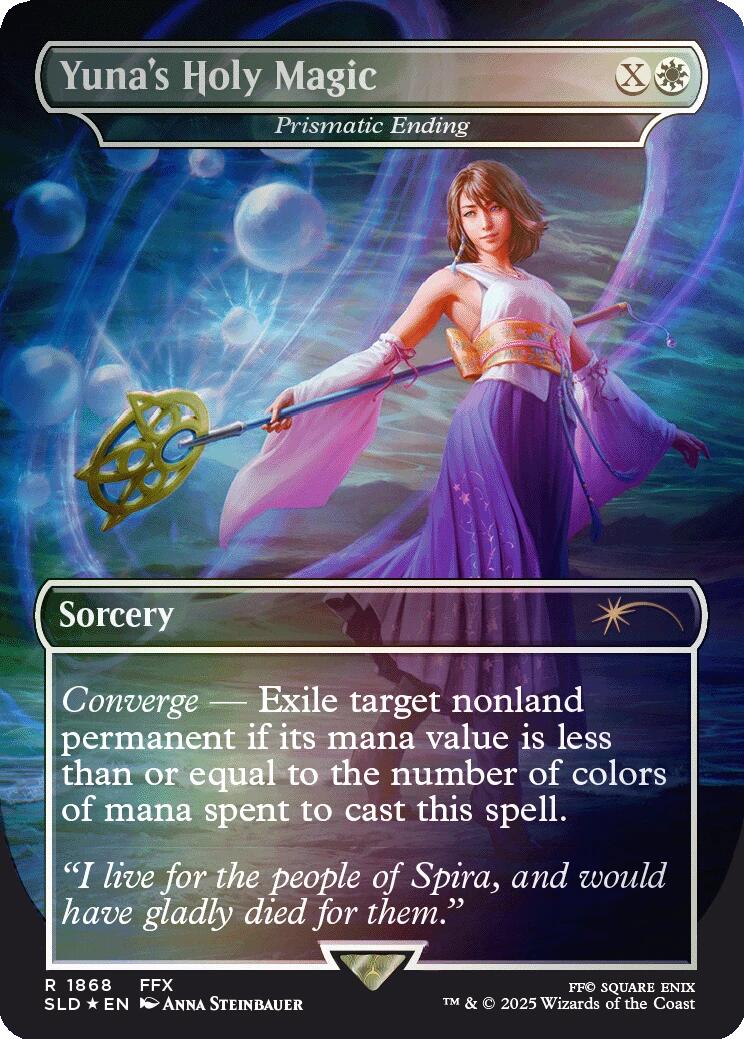Yuna's Holy Magic - Prismatic Ending (Rainbow Foil) [Secret Lair Drop Series] | Galactic Gamez