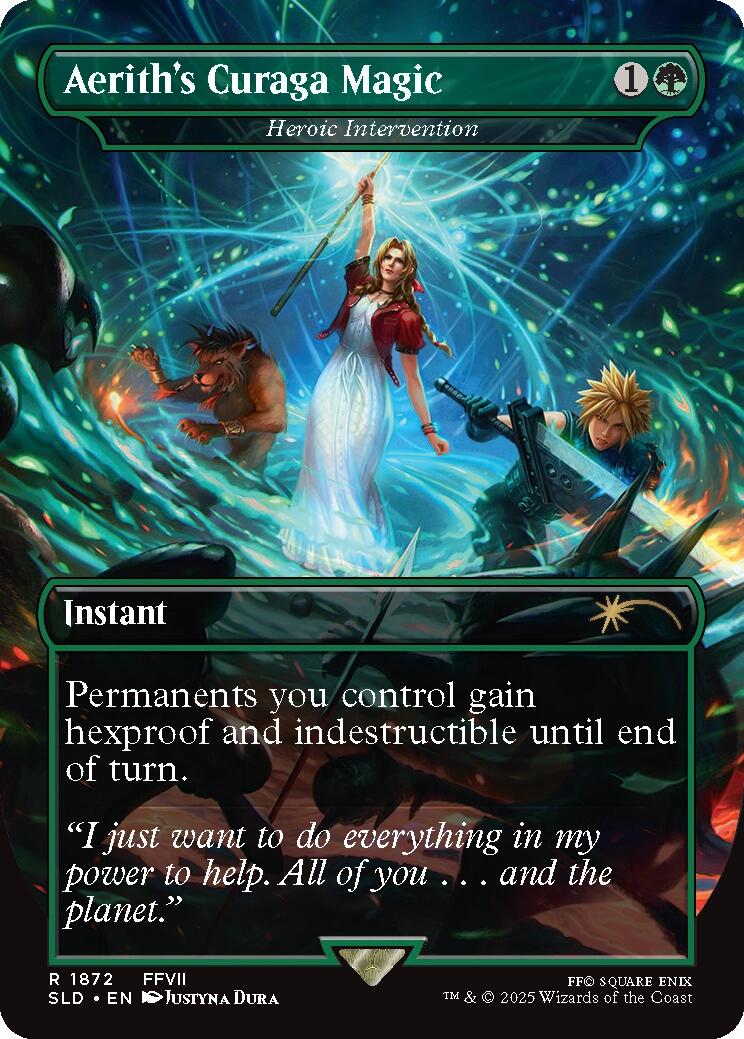 Aerith's Curaga Magic - Heroic Intervention [Secret Lair Drop Series] | Galactic Gamez