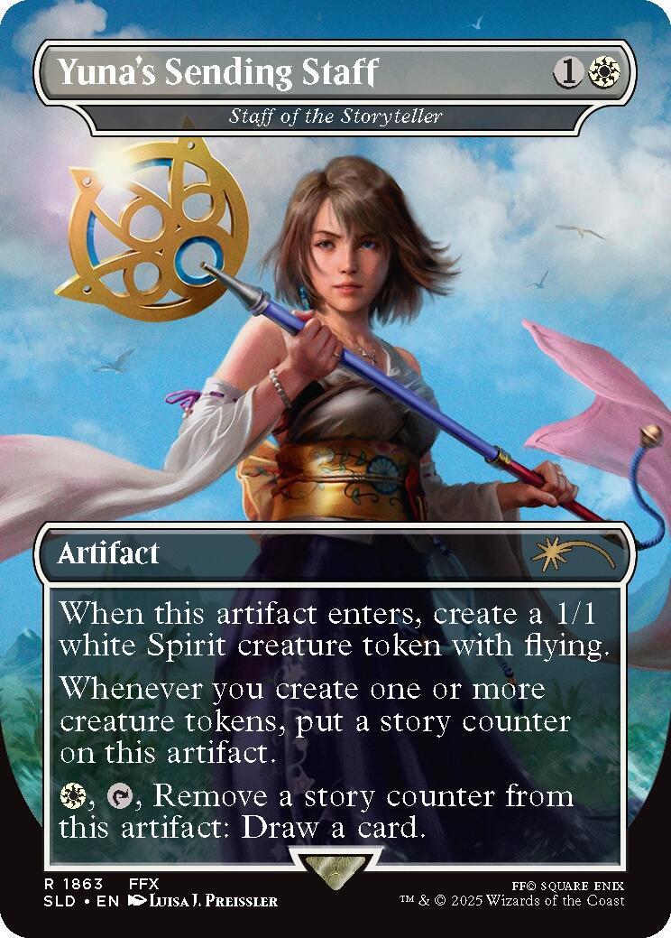 Yuna's Sending Staff - Staff of the Storyteller [Secret Lair Drop Series] | Galactic Gamez
