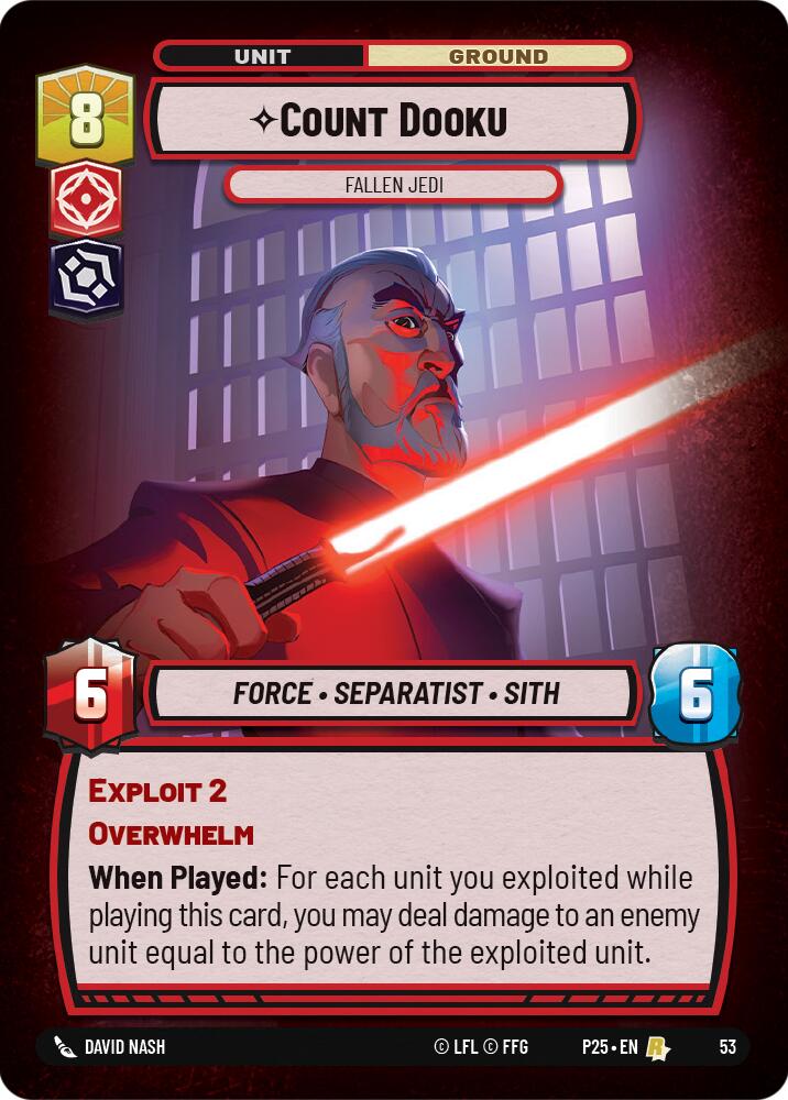 Count Dooku (53) - Fallen Jedi (53) [Store Showdown Promos] | Galactic Gamez
