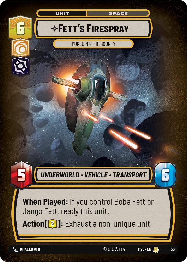 Fett's Firespray (55) - Pursuing the Bounty (55) [Store Showdown Promos] | Galactic Gamez