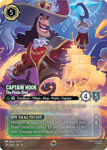 Captain Hook - The Pirate King (Enchanted) (215/204) [Reign of Jafar] | Galactic Gamez