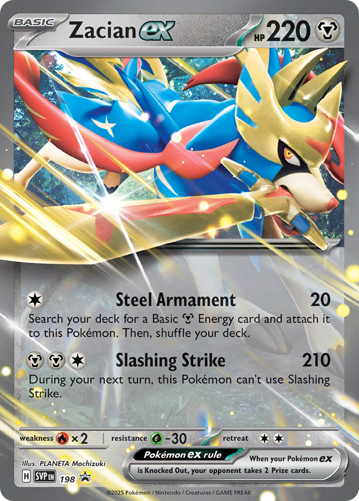 Zacian ex (198) [Scarlet & Violet: Black Star Promos] | Galactic Gamez