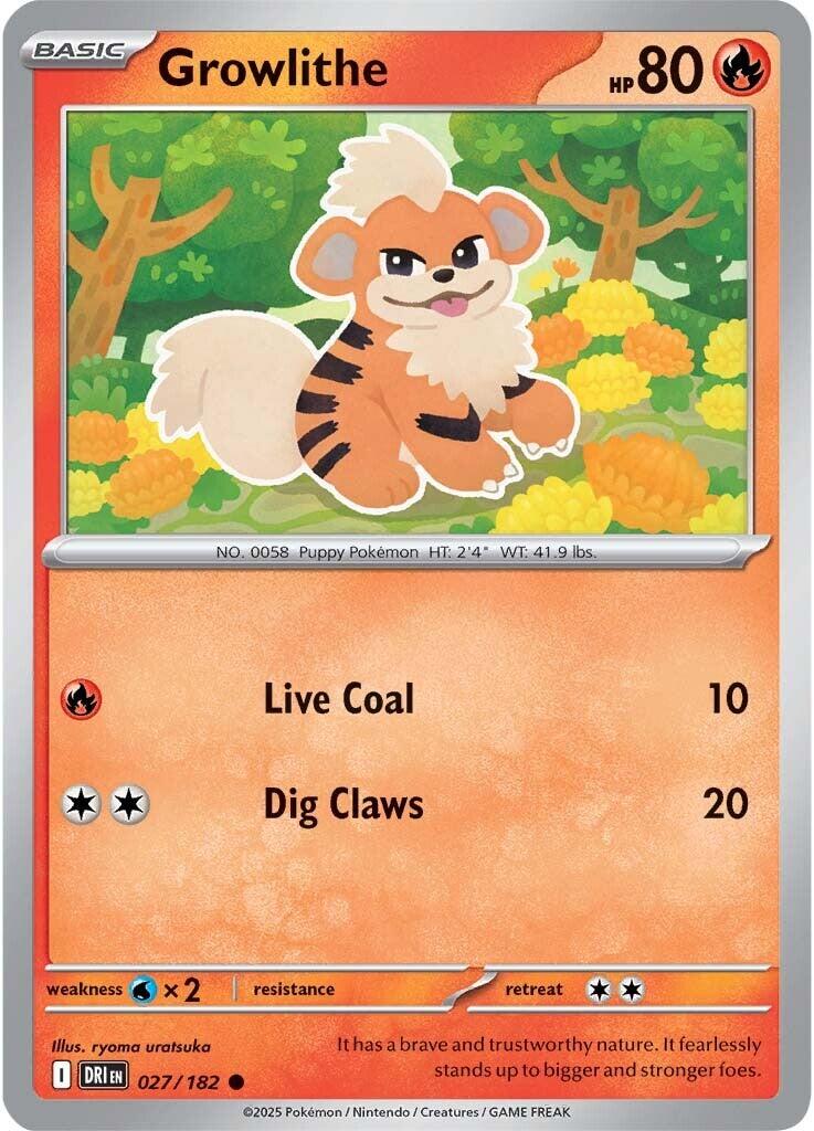 Growlithe (027/182) [Scarlet & Violet: Destined Rivals] | Galactic Gamez