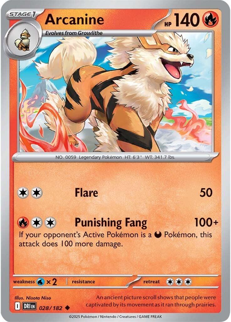 Arcanine (028/182) [Scarlet & Violet: Destined Rivals] | Galactic Gamez