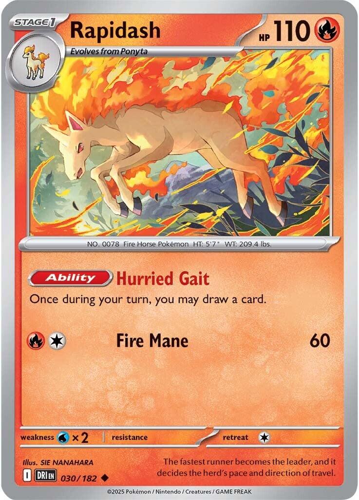 Rapidash (030/182) [Scarlet & Violet: Destined Rivals] | Galactic Gamez