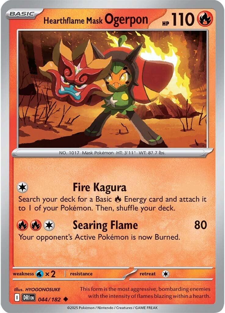 Hearthflame Mask Ogerpon (044/182) [Scarlet & Violet: Destined Rivals] | Galactic Gamez
