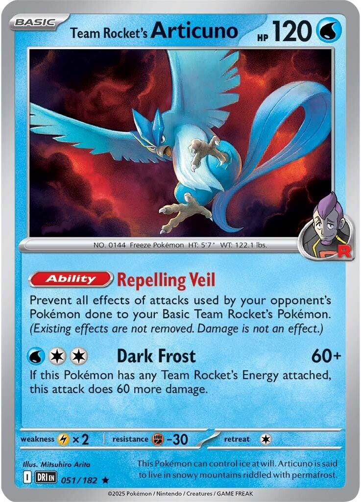 Team Rocket's Articuno (051/182) [Scarlet & Violet: Destined Rivals] | Galactic Gamez