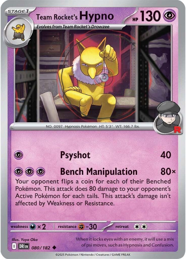 Team Rocket's Hypno (080/182) [Scarlet & Violet: Destined Rivals] | Galactic Gamez