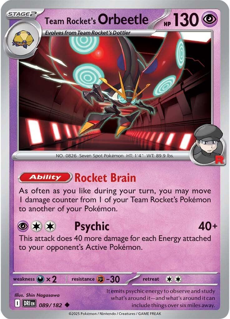 Team Rocket's Orbeetle (089/182) [Scarlet & Violet: Destined Rivals] | Galactic Gamez