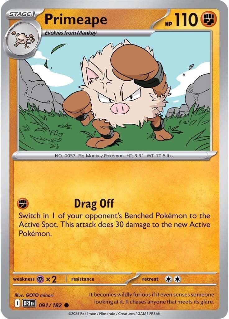 Primeape (091/182) [Scarlet & Violet: Destined Rivals] | Galactic Gamez
