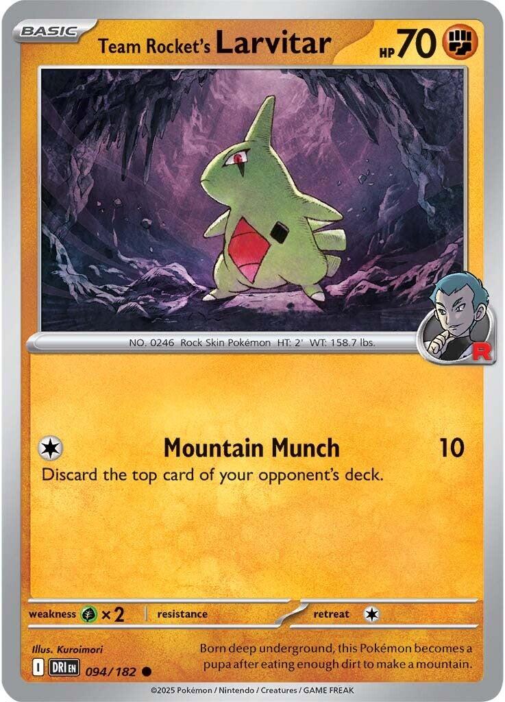Team Rocket's Larvitar (094/182) [Scarlet & Violet: Destined Rivals] | Galactic Gamez
