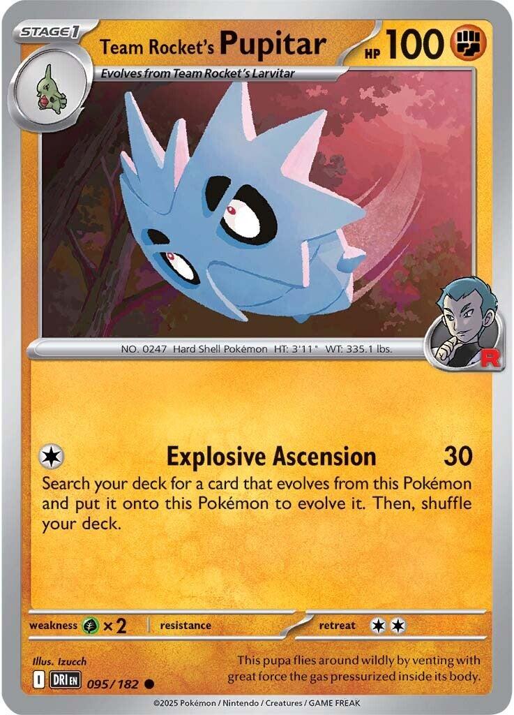 Team Rocket's Pupitar (095/182) [Scarlet & Violet: Destined Rivals] | Galactic Gamez