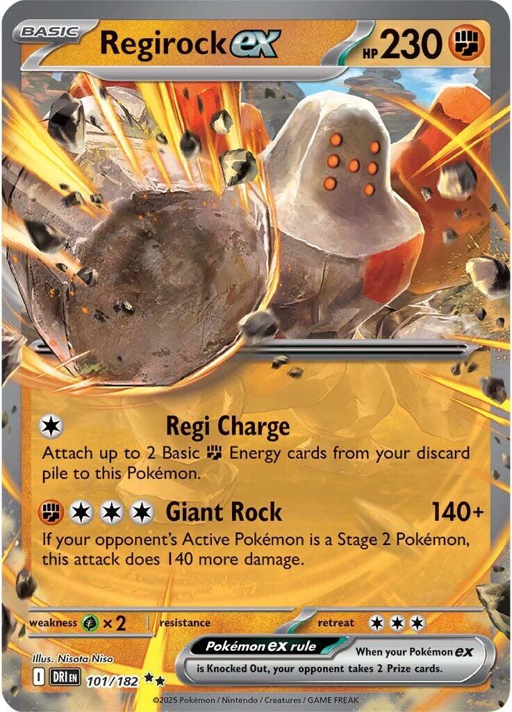 Regirock ex (101/182) [Scarlet & Violet: Destined Rivals] | Galactic Gamez