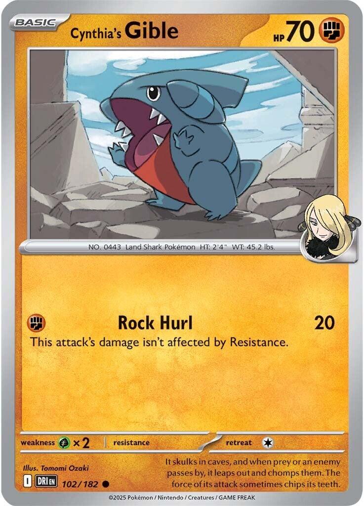 Cynthia's Gible (102/182) [Scarlet & Violet: Destined Rivals] | Galactic Gamez