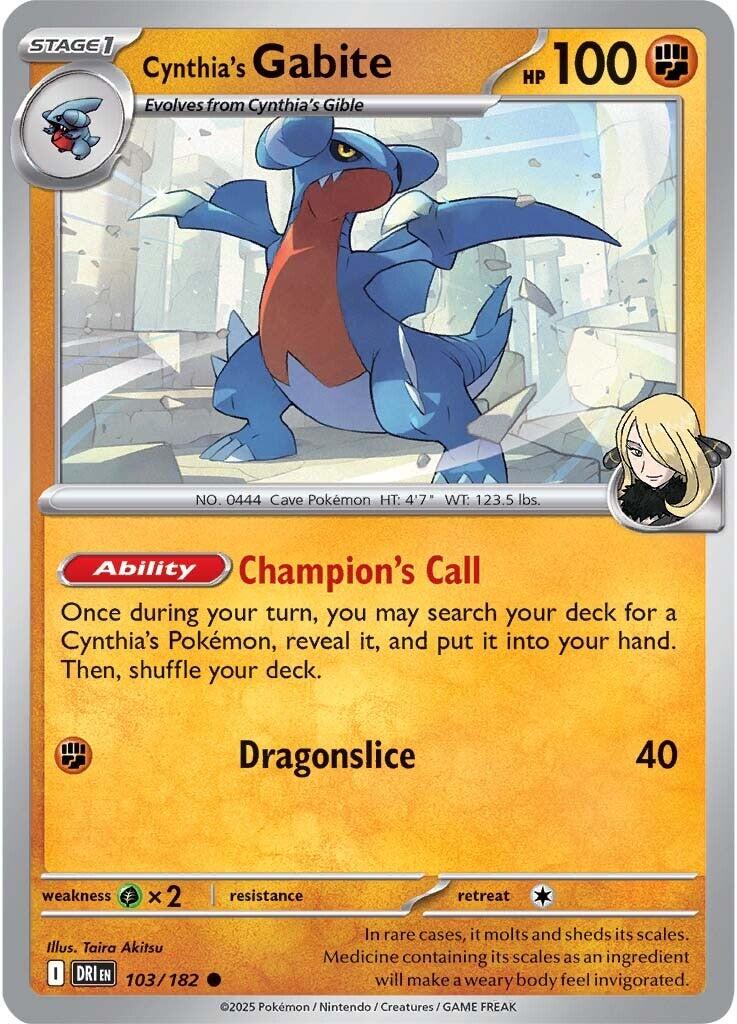 Cynthia's Gabite (103/182) [Scarlet & Violet: Destined Rivals] | Galactic Gamez