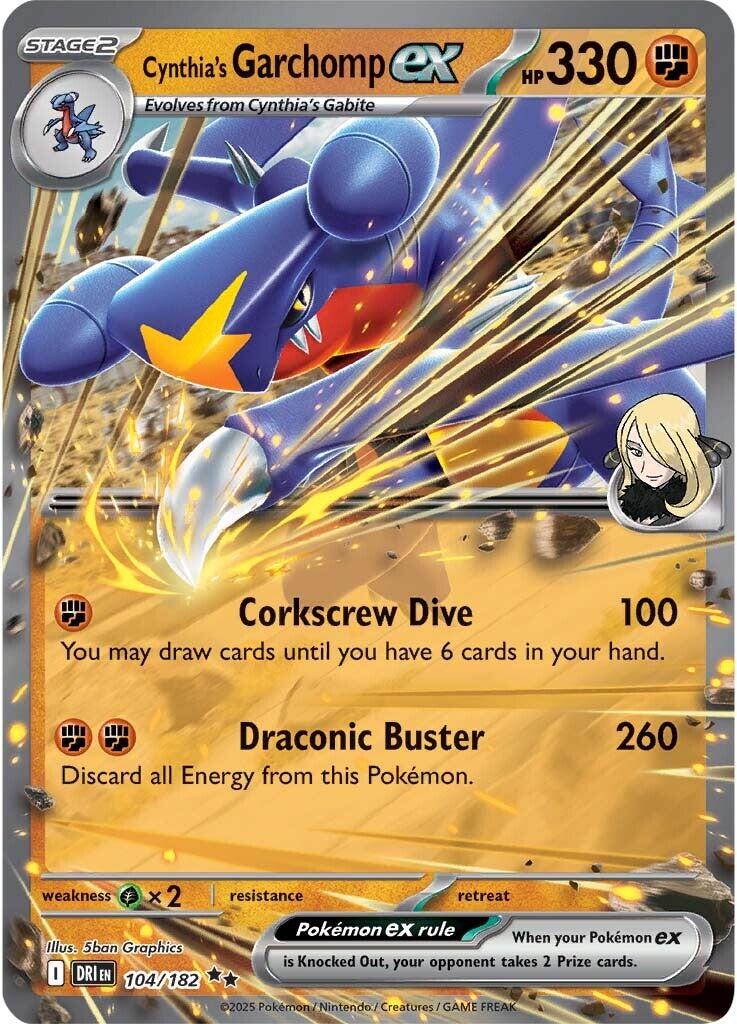 Cynthia's Garchomp ex (104/182) [Scarlet & Violet: Destined Rivals] | Galactic Gamez