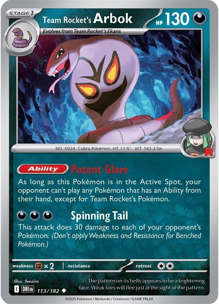 Team Rocket's Arbok (113/182) [Scarlet & Violet: Destined Rivals] | Galactic Gamez