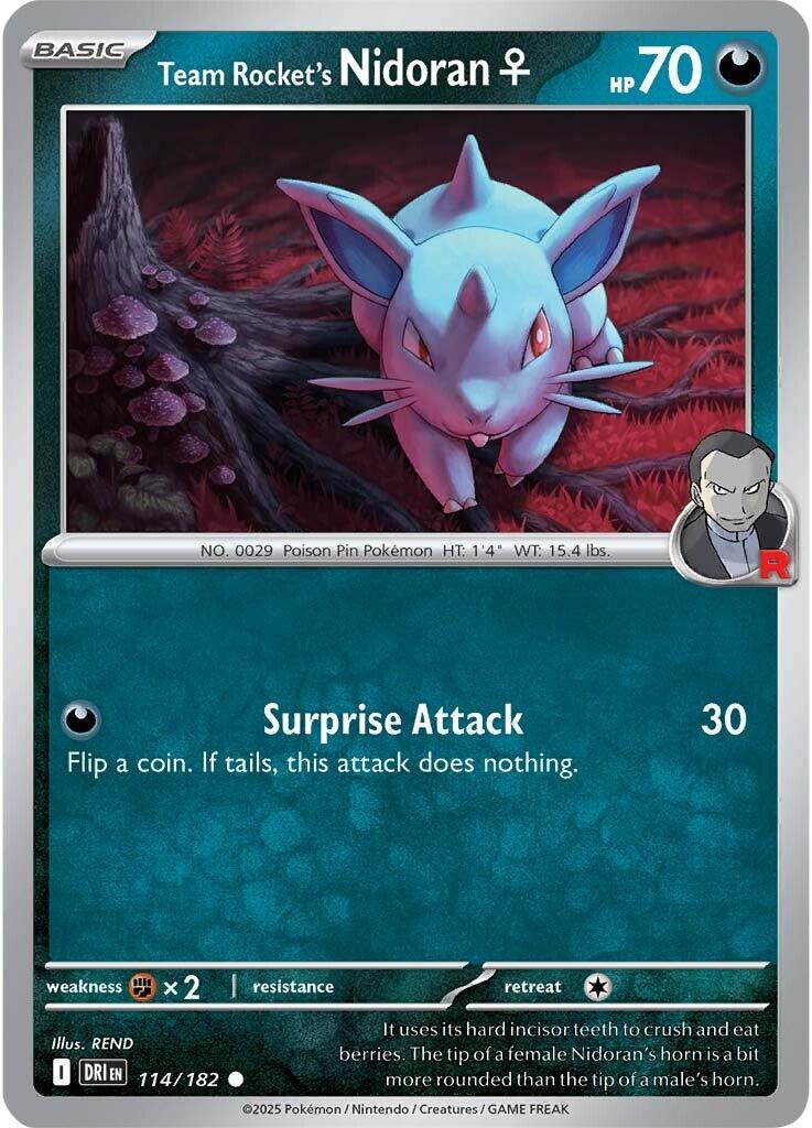 Team Rocket's Nidoran (114/182) [Scarlet & Violet: Destined Rivals] | Galactic Gamez