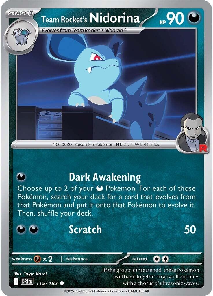 Team Rocket's Nidorina (115/182) [Scarlet & Violet: Destined Rivals] | Galactic Gamez