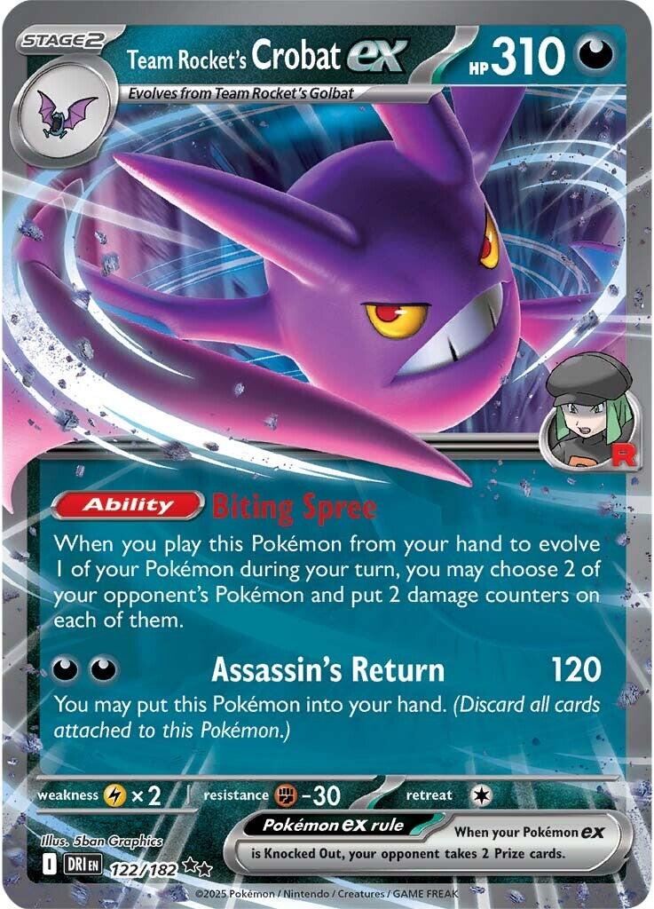 Team Rocket's Crobat ex (122/182) [Scarlet & Violet: Destined Rivals] | Galactic Gamez