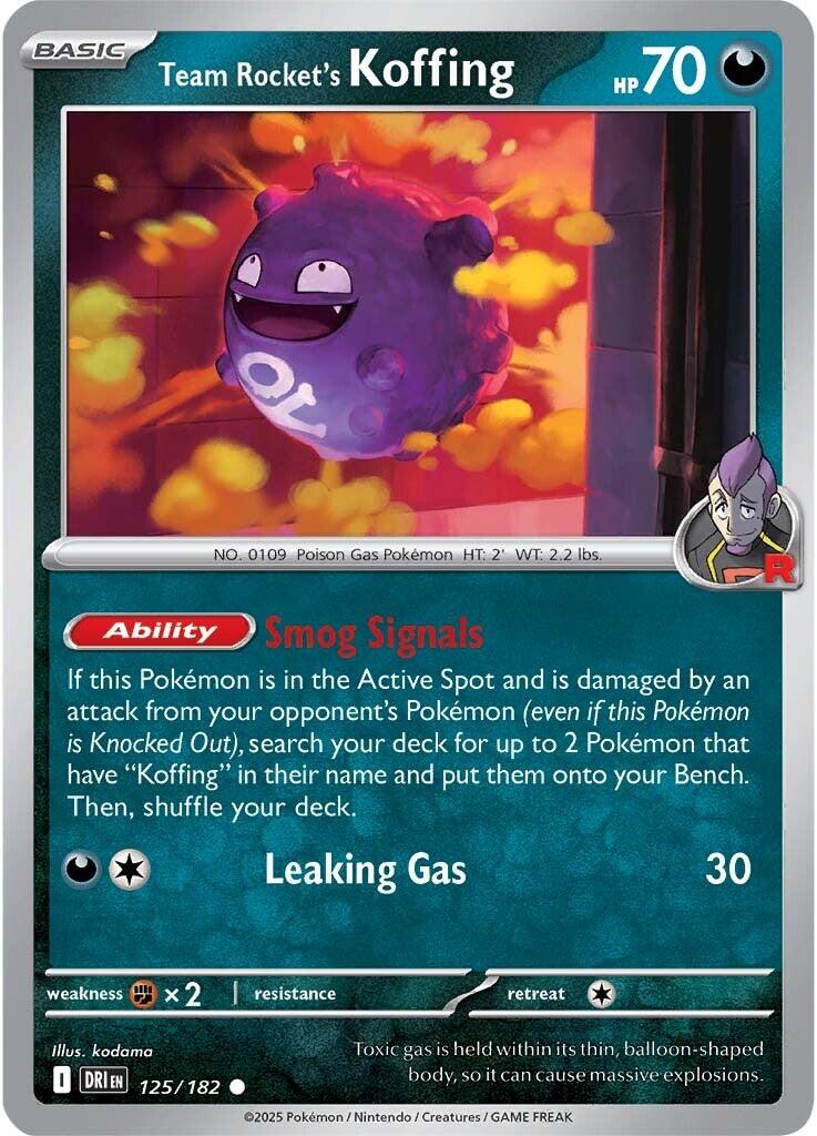 Team Rocket's Koffing (125/182) [Scarlet & Violet: Destined Rivals] | Galactic Gamez