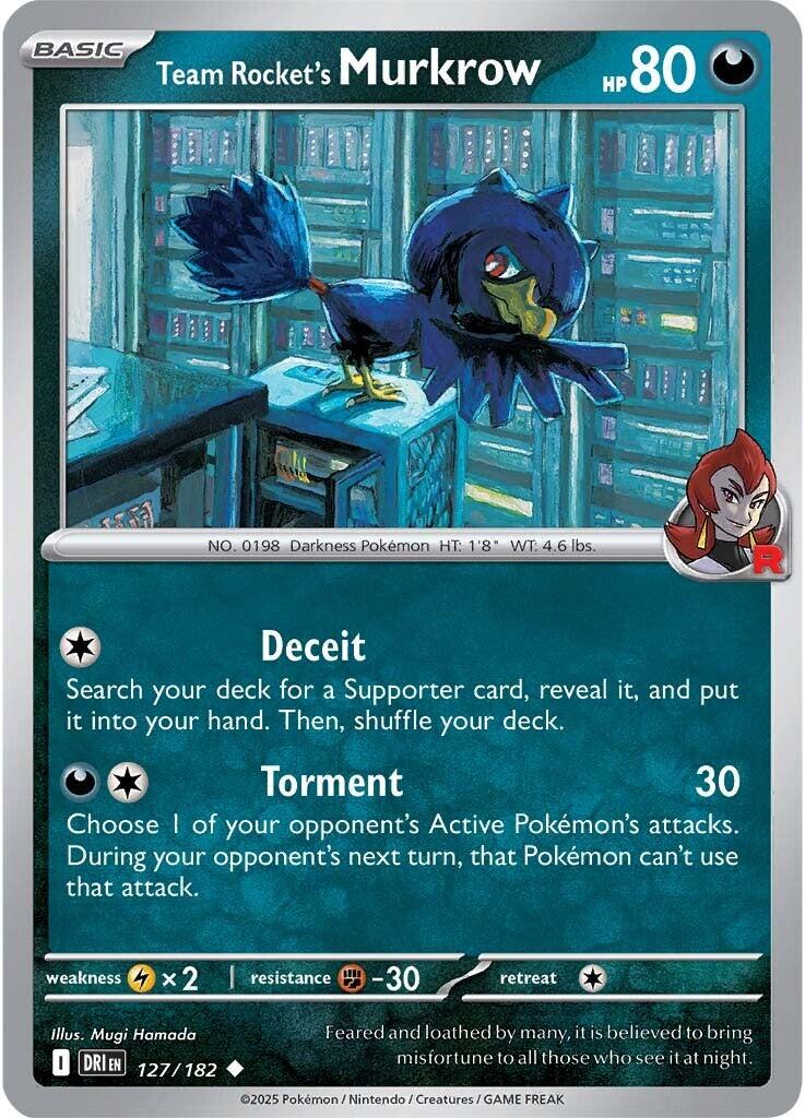 Team Rocket's Murkrow (127/182) [Scarlet & Violet: Destined Rivals] | Galactic Gamez