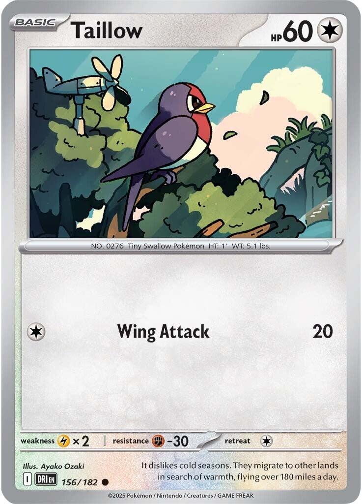 Taillow (156/182) [Scarlet & Violet: Destined Rivals] | Galactic Gamez