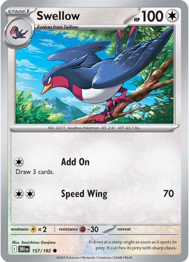 Swellow (157/182) [Scarlet & Violet: Destined Rivals] | Galactic Gamez