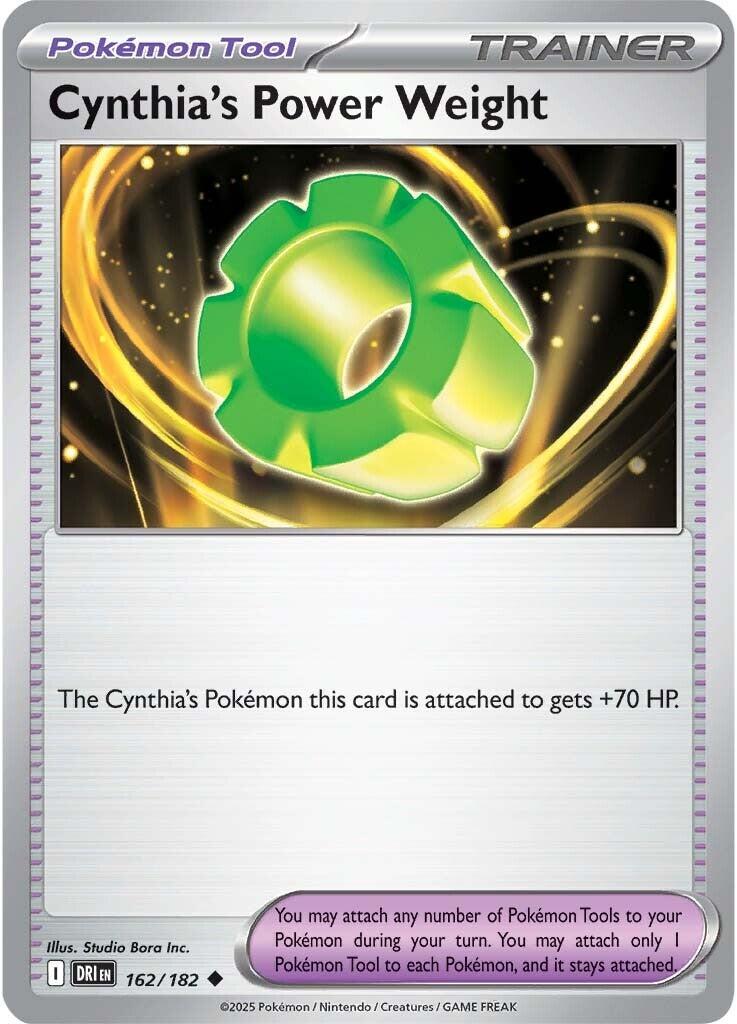 Cynthia's Power Weight (162/182) [Scarlet & Violet: Destined Rivals] | Galactic Gamez
