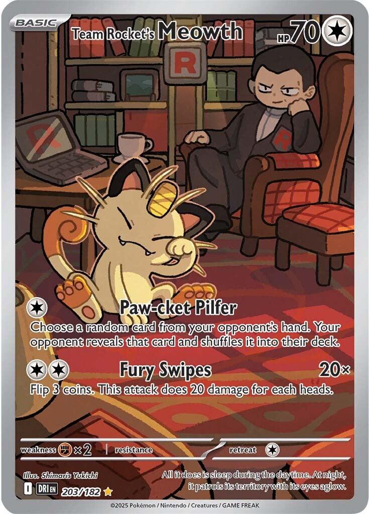Team Rocket's Meowth (203/182) [Scarlet & Violet: Destined Rivals] | Galactic Gamez